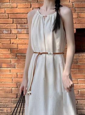 腰绳细腰带女配裙子小皮带加长装饰连衣裙设计感小众夏季腰链复古