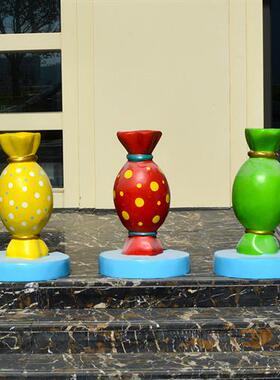 玻璃钢户外大型棒棒糖雕塑商场广场售楼处步行街仿真糖果小品摆件