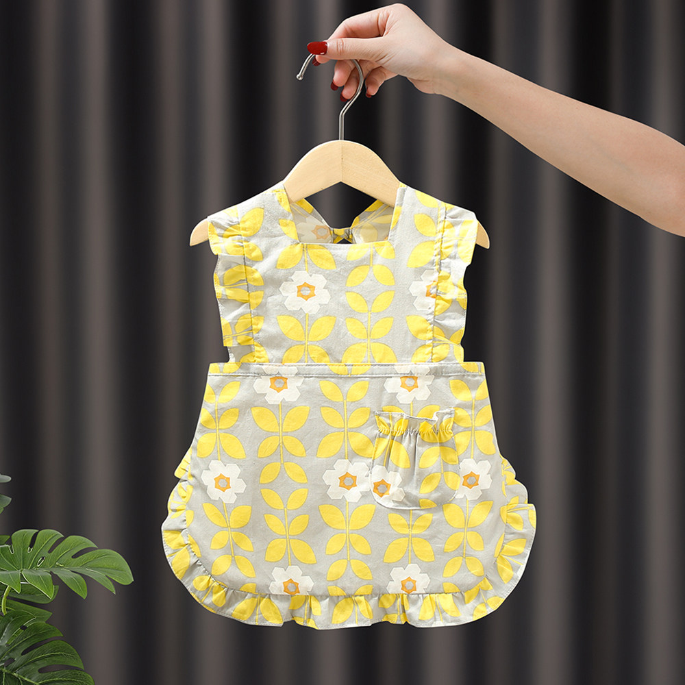 棉布夏款公主裙罩衣防水防脏女宝宝吃饭围兜婴幼儿护衣幼儿园围裙,淘宝优惠券,粉丝福利购,淘宝优惠卷