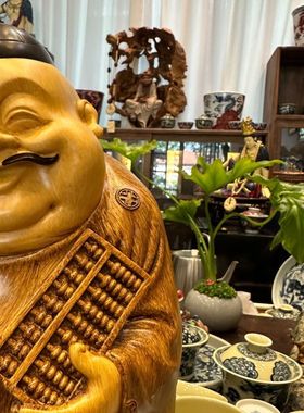 地主摆件财神财神爷店招财树脂家居摆设酒柜玄关装饰品客厅送礼