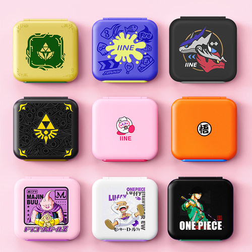 良值(IINE)适用任天堂Switch/Switch2磁吸游戏卡盒 卡通设计 可装12卡带收纳盒 NS配件 - 图3