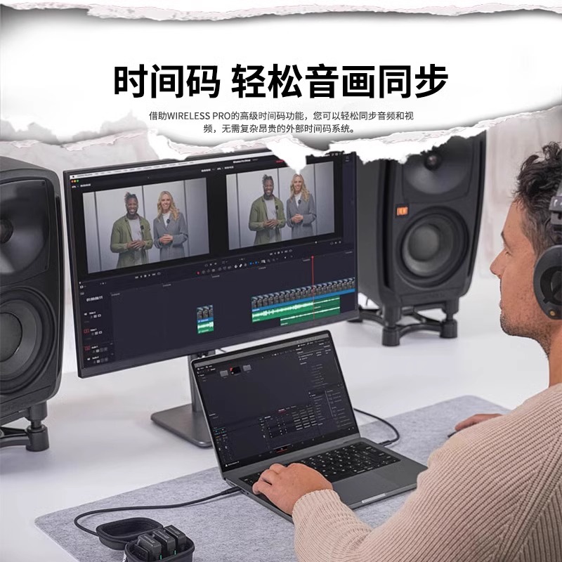 RODE罗德Wireless Pro无线麦克风领夹式小蜜蜂相机手机直播收音麦-图1