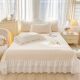 French cotton bed cover three-piece set for all seasons