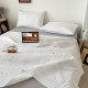 Double-sided cotton embroidered three-piece bed cover set for all seasons, pure cotton thickened tatami sheets, kang cover, thin bed pad