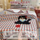 Cartoon cotton pure cotton quilted bed cover single piece bed sheet tatami mattress non-slip kang cover three-piece set universal for all seasons