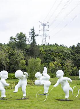 大型抽象音乐人物玻璃钢雕塑钢琴提琴售楼处小区园林景观装饰摆件