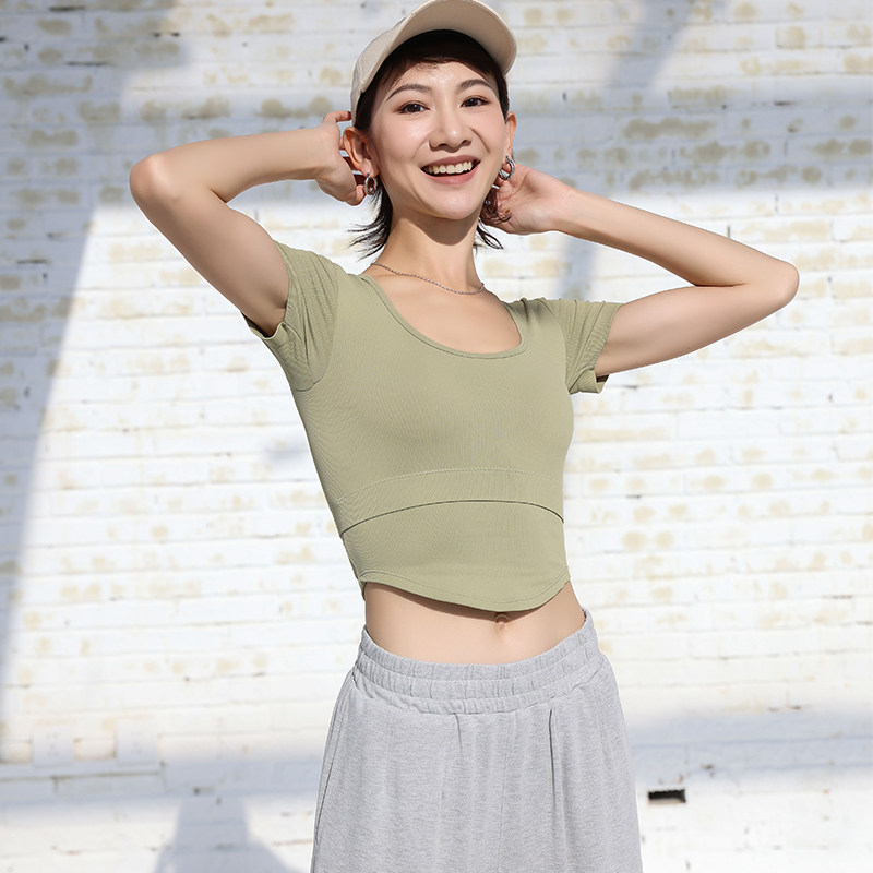 annerun一体杯胸垫羽毛球服女透气排汗健身短袖运动T恤上衣瑜伽服,淘宝优惠券,粉丝福利购,淘宝优惠卷