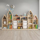 Carrite children's solid wood bookshelf bag installation without paint