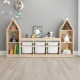 Carrite children's solid wood bookshelf bag installation without paint
