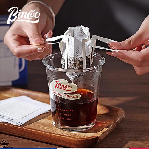 Bincoo挂耳咖啡滤纸扇形摩卡壶圆形滤纸手冲一次性过滤纸盒装 v60 - 图3
