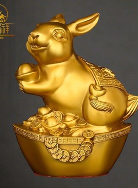 2026铜瑞祥狗摆件纯铜聚宝盆旺财西北补角缺角十二生肖狗招财客厅