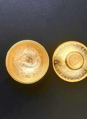 2026抓周袖珍小金碗宝宝生日抓阄乔迁婚庆家居办公室书桌道具装饰