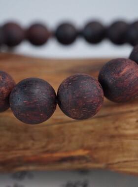 2026天然降真香佛珠手串12mm奇楠级小叶降真香黄油麻丝满黑油沉水