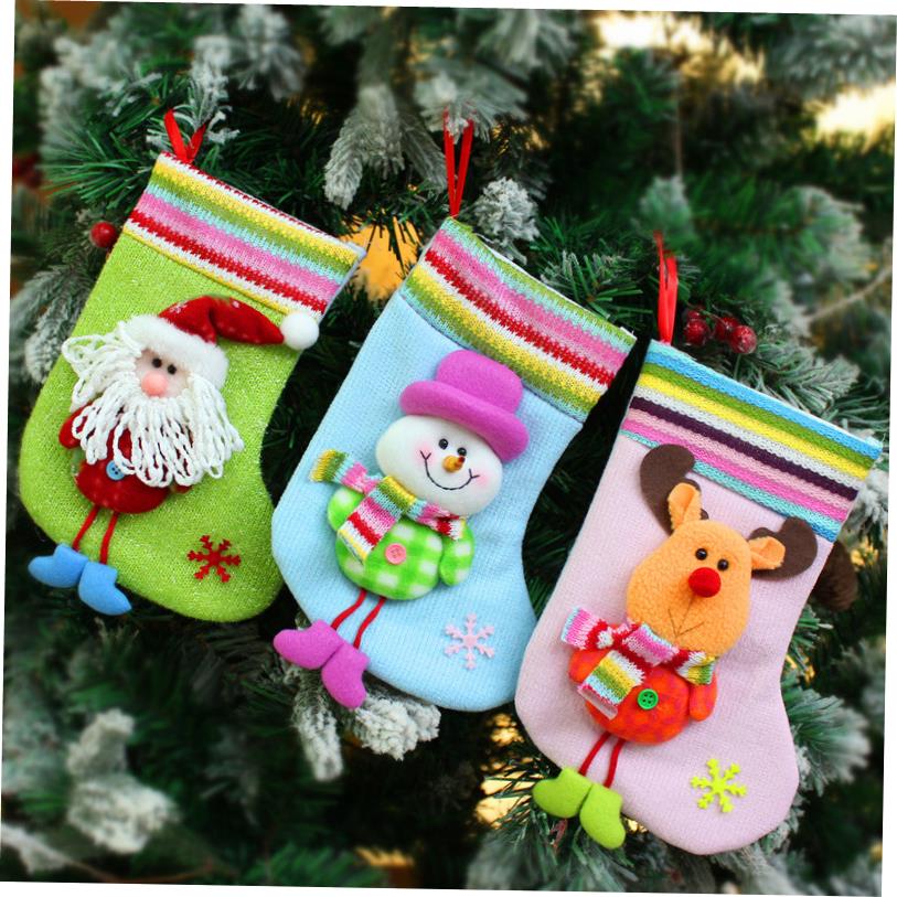 Christmas stocking Decorated Christmas stocking gift bag - 图2