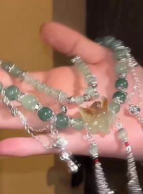 狐狸元素饰品灵狐 新中式爆款长款双圈手串中式美灵狐手链可叠戴