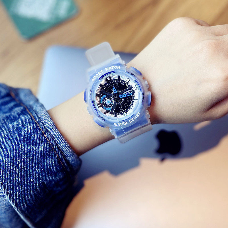 男2021年新款女学生ins风电子表 雅述国产腕表