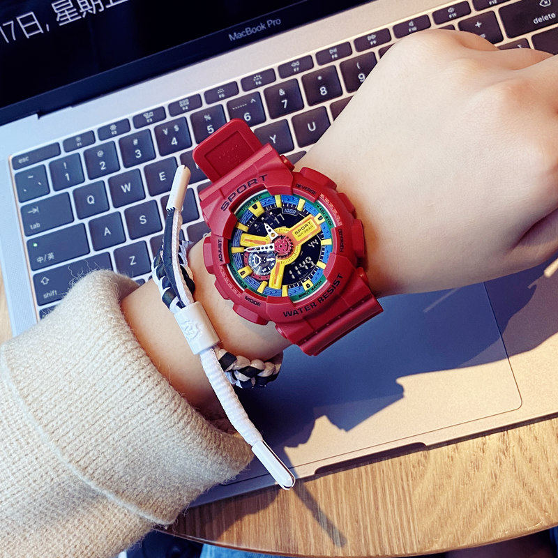 炫酷非机械个性运动韩版学生电子表 雅述国产腕表