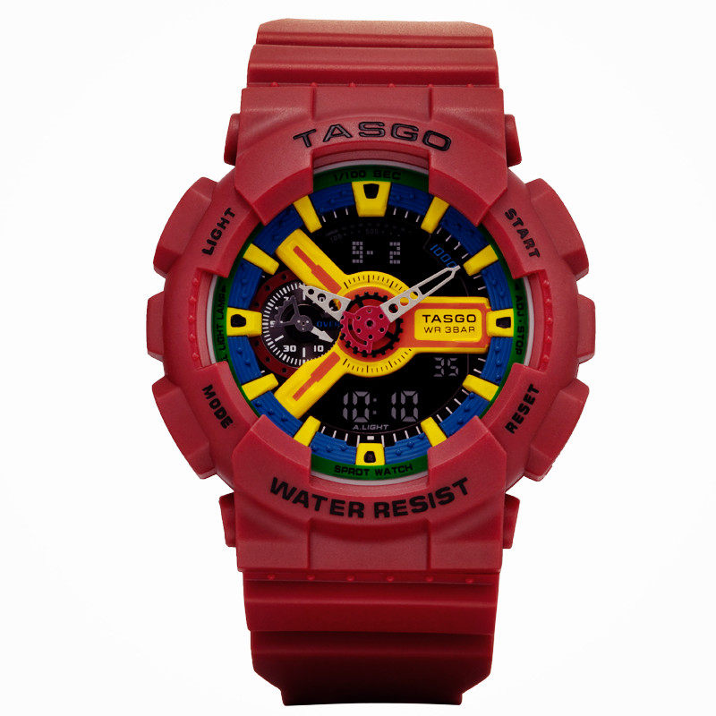 运动机械男十大男士潮流白色电子表 雅述国产腕表