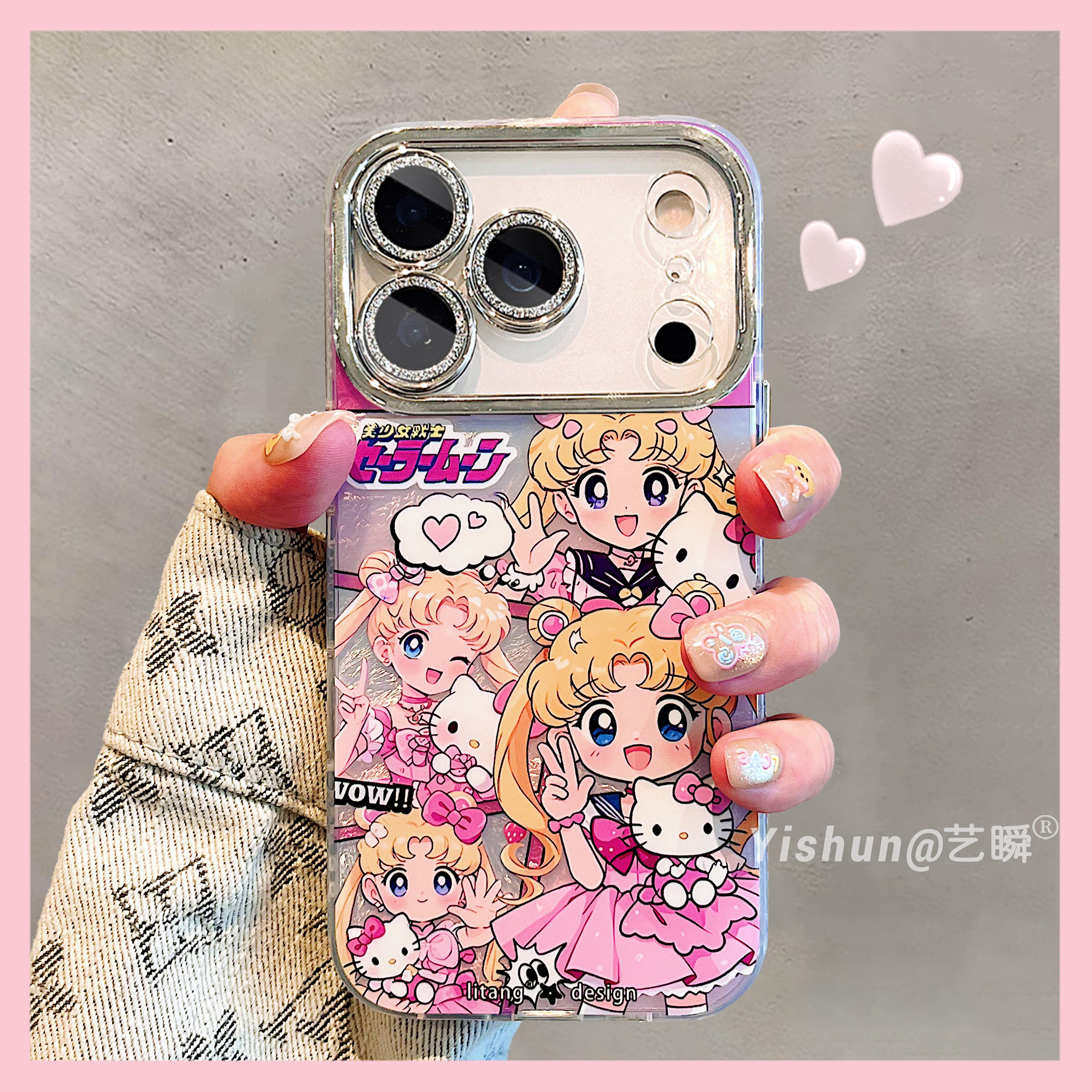 超火卡通动漫美少女战士kt猫适用iPhone17ProMax手机壳苹果16pro新款15全包镜头13硅胶14plus女款17Air保护套 - 图0