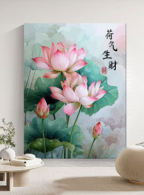 丙烯新中式diy数字油画手绘画画