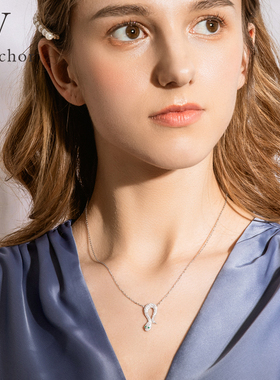 新款925银白INS网红小众项链