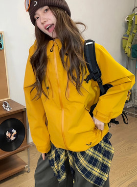 黄色格子一片式半身裙女2026新款