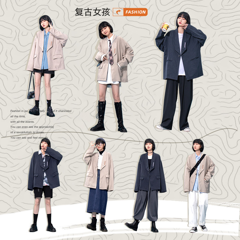 tgea炸街小西装外套复古英伦韩版潮 tgea西装