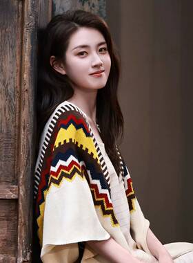 好雨知时节郭宇欣时穗同款披肩女