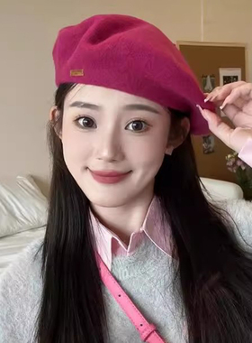 帽子石原里美同款秋冬百搭画家帽
