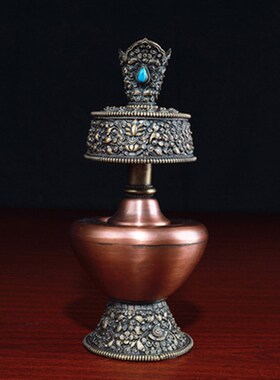 西藏佛具纯铜净水瓶文巴壶贲巴壶灌顶器物尼泊尔工艺宝瓶供瓶大小