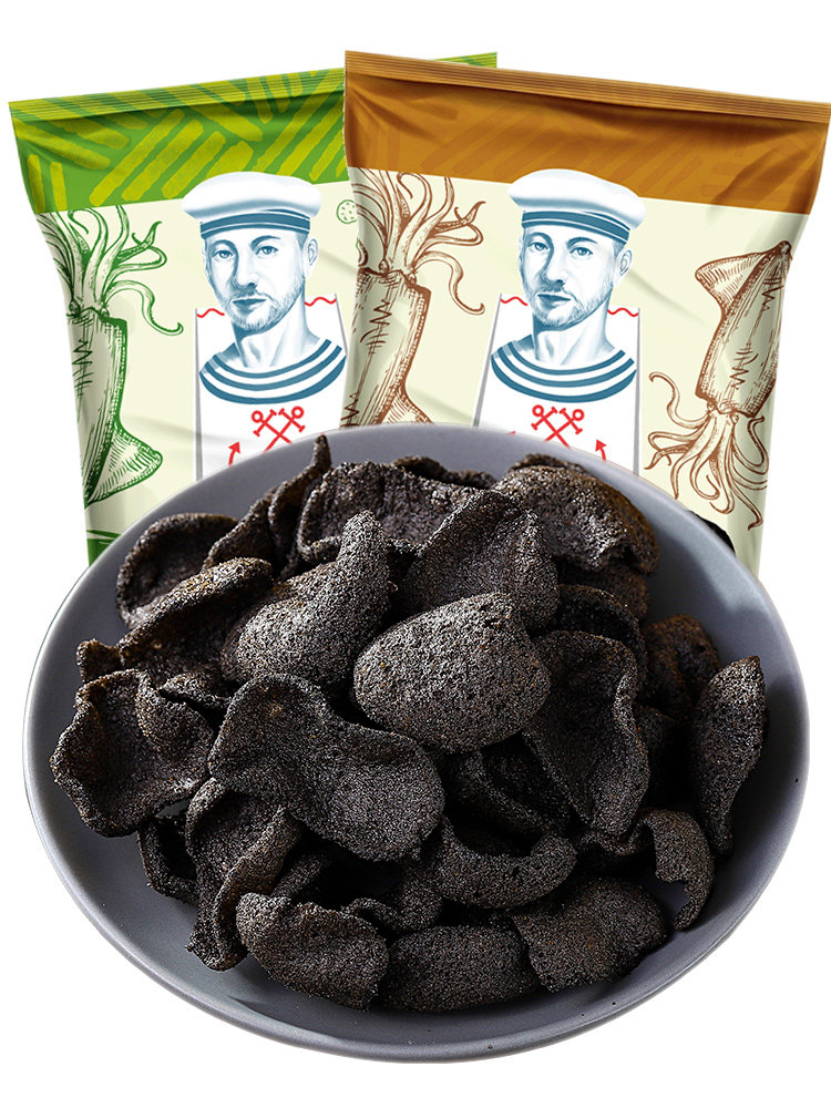 舌尖爱海员叔叔墨鱼片虾片 舌尖爱食品膨化食品