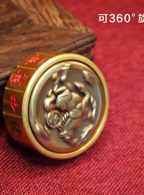 2025黄铜马上胡时来运转手把件麻将把把壶麻将手把件胡牌神器旋转