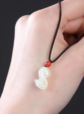 2025和田玉十二生肖玉吊坠儿童款宝宝玉佩属鼠牛虎兔龙蛇马羊猴鸡