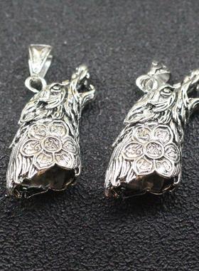 2026新款狼头款狼狗牙套吊坠 六字真言藏獒牙狼牙挂件饰品配件