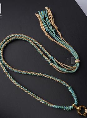 2025泰国佛牌炼子手工编织唐卡挂绳玉石吊坠项炼藏风手搓棉绳