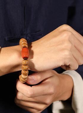 2025陈籽老籽星月菩提子8*12mm手串 单圈DIY男士手链 搭配南红桶