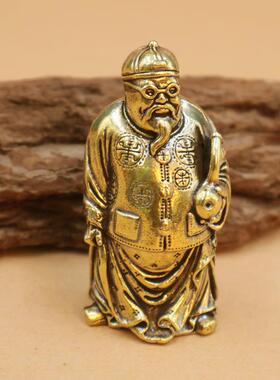 2025黄铜地主老财佛像手把件客厅办公桌家用摆件文财神站像装饰品