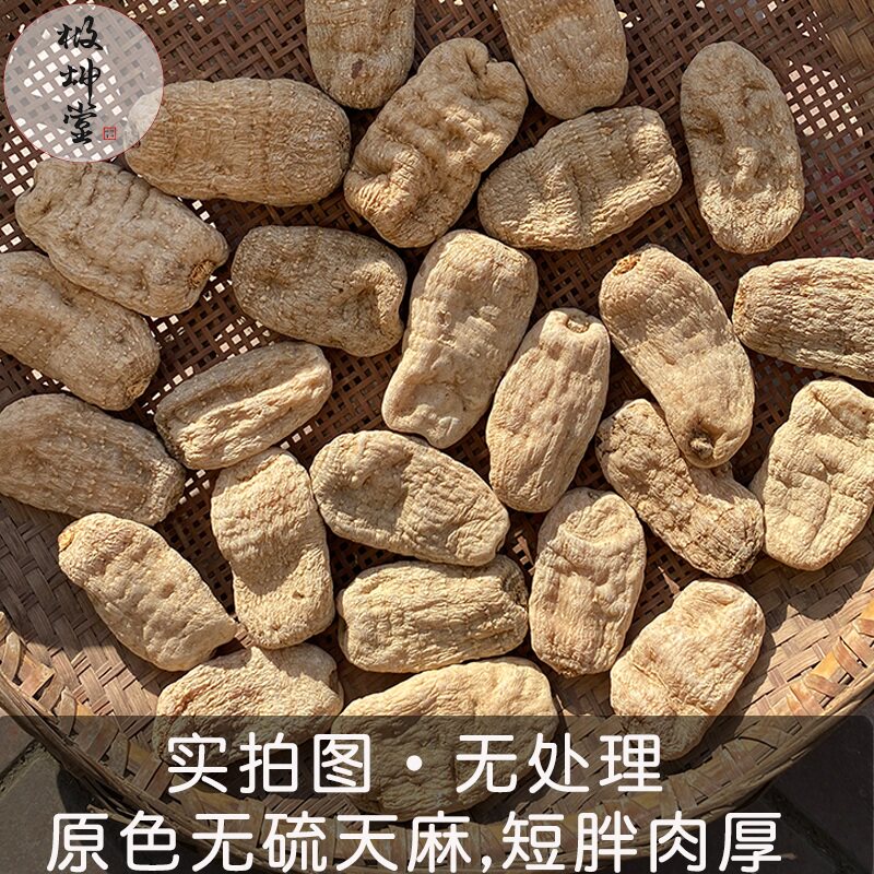 正品大500g野生云南昭通乌特级天麻 极坤堂天麻