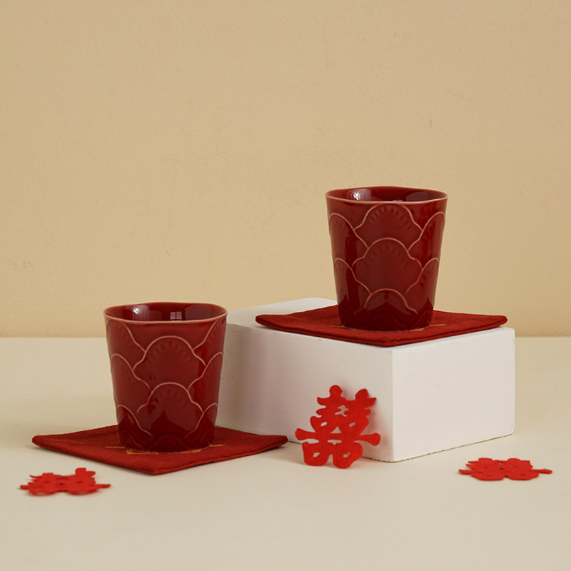 仲夏知己陶瓷敬茶杯套装一对结婚红色敬酒品名茶杯子婚庆用品大全,淘宝优惠券,粉丝福利购,淘宝优惠卷