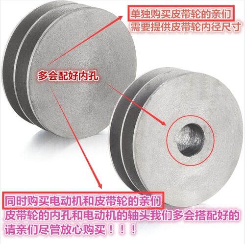 三角皮带轮单槽1A型1B直径50-150mm（平）铸铁电机皮带盘厂家直销 - 图1