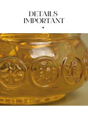 AMNN 黄水晶聚宝盆摆件家具客厅装饰品招财进宝摆设开业乔迁礼品