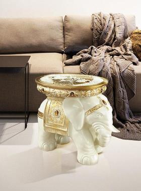 欧式大象凳子换鞋凳家里客厅摆件大型落地家居装饰品创意大号家用