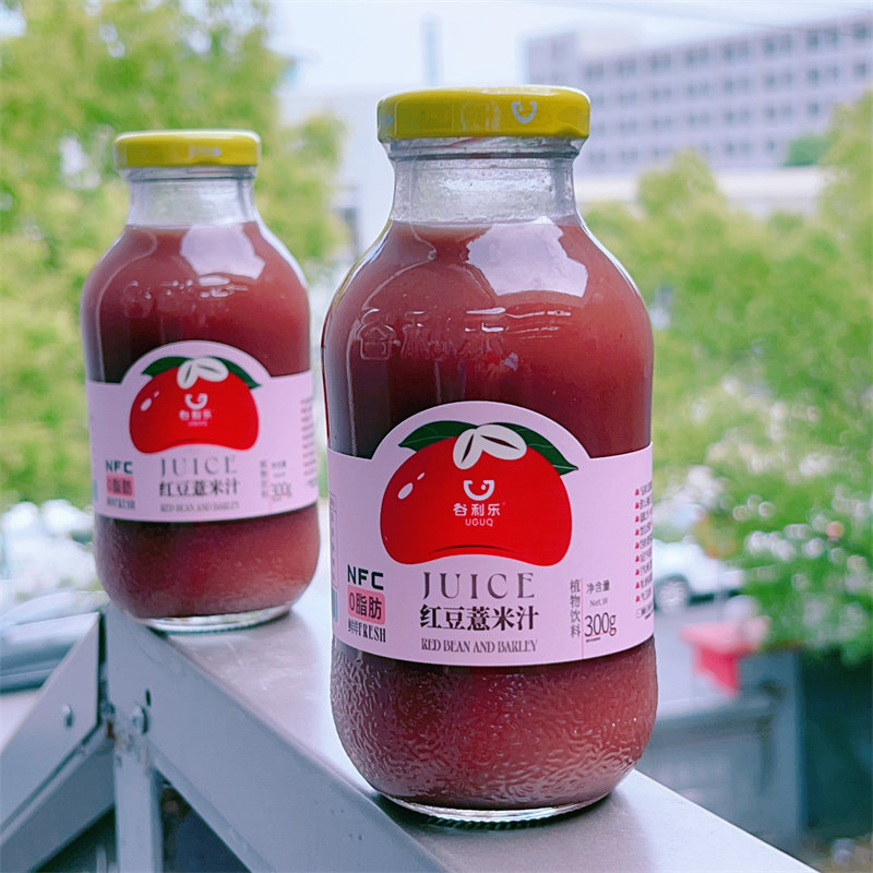 谷利乐玉米汁/红豆薏米汁270ml*5瓶玻璃瓶装早餐饮料新品包邮_虎窝淘
