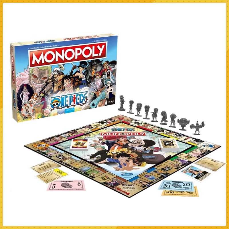 栢龙玩具Monopoly大富翁龙珠海贼王美少女战士联名版动漫卡牌桌游-图3