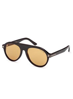 TOMFORD汤姆福特FT1047 P 63E Horn黑色棕色54 mm男士太阳眼镜