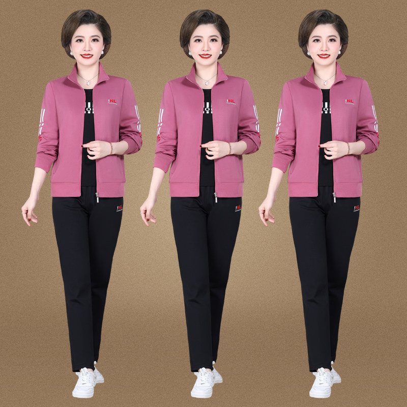 中老年女装春秋外套2021新款休闲 谦蓓中老年女装