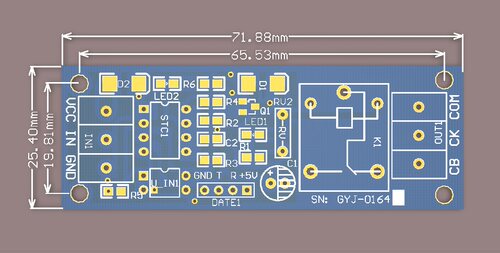 GYJ-0164 单路输入输出STC15F104W单片机可编程开发继电器控制板 - 图1