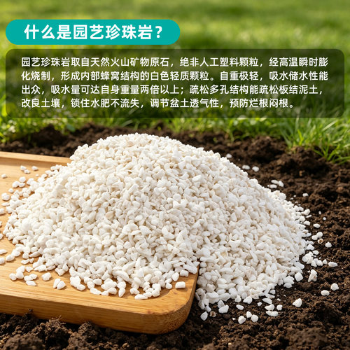 硬质珍珠岩保温透气养花专用颗粒多肉蛭石育苗兰花园艺专用营养土 - 图3