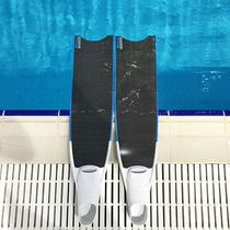 Carbon fiber footed webbed black long footed webbed male and female free diving footbed frog shoes deep diving pure carbon blue edge F white shoes 42