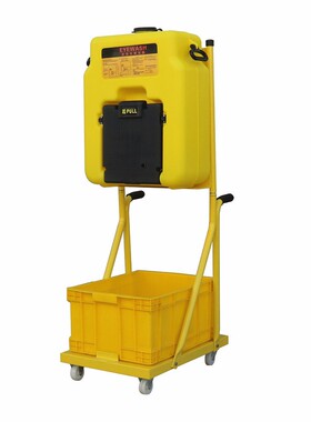 便携式移动洗眼器装置应急挂壁式推车式53L手推车喷淋洗眼器验厂